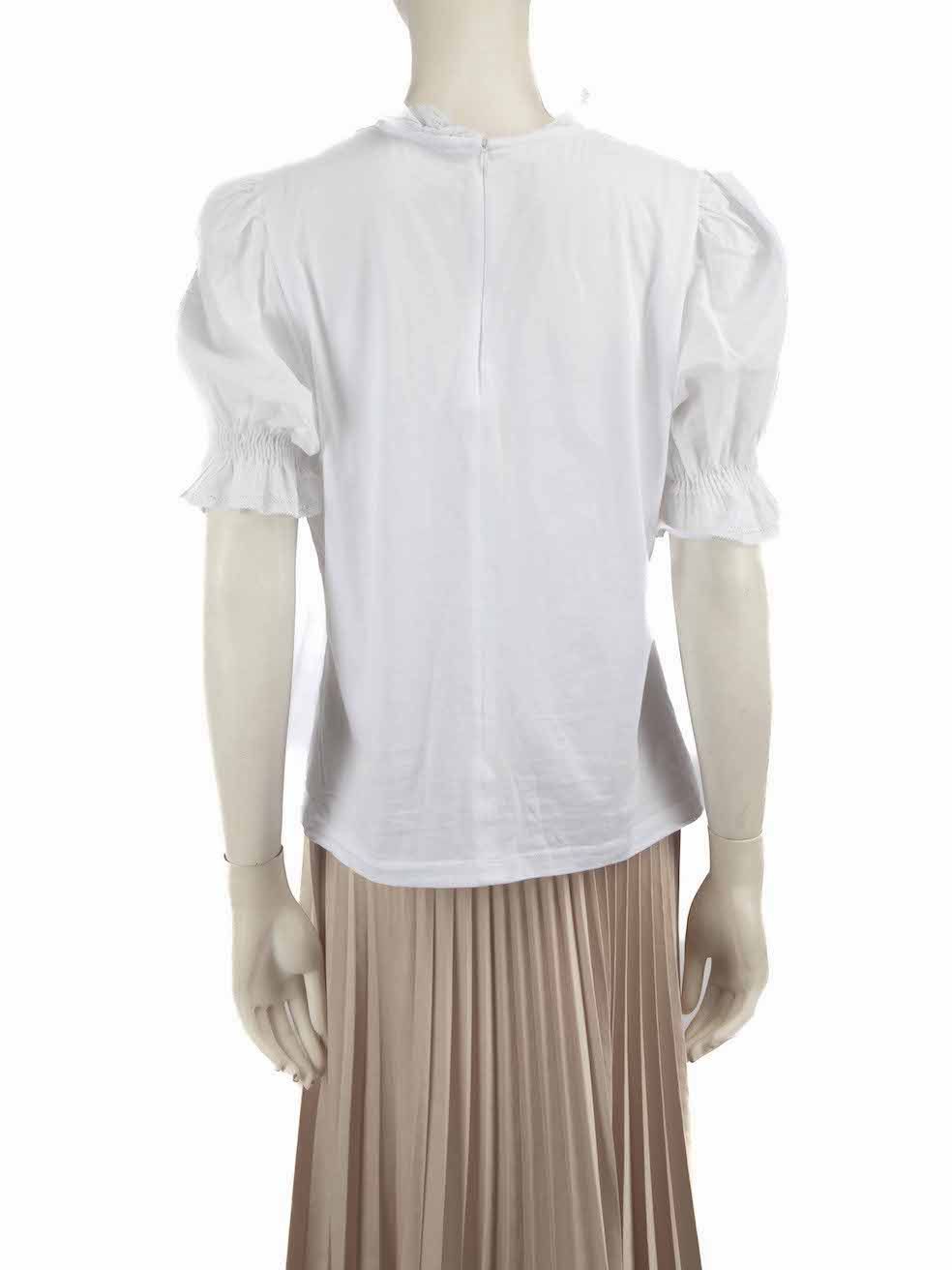 ME+EM White Lace Trim T-Shirt Size S / US 4 / IT 40 - 3 Thumbnail