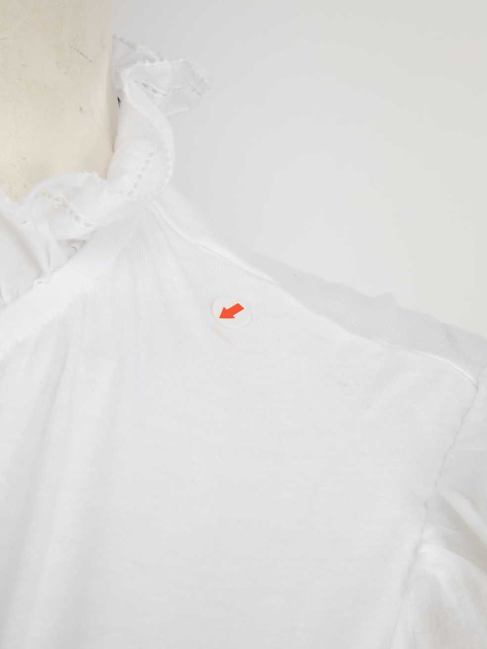 ME+EM White Lace Trim T-Shirt Size S / US 4 / IT 40 - 4 Thumbnail