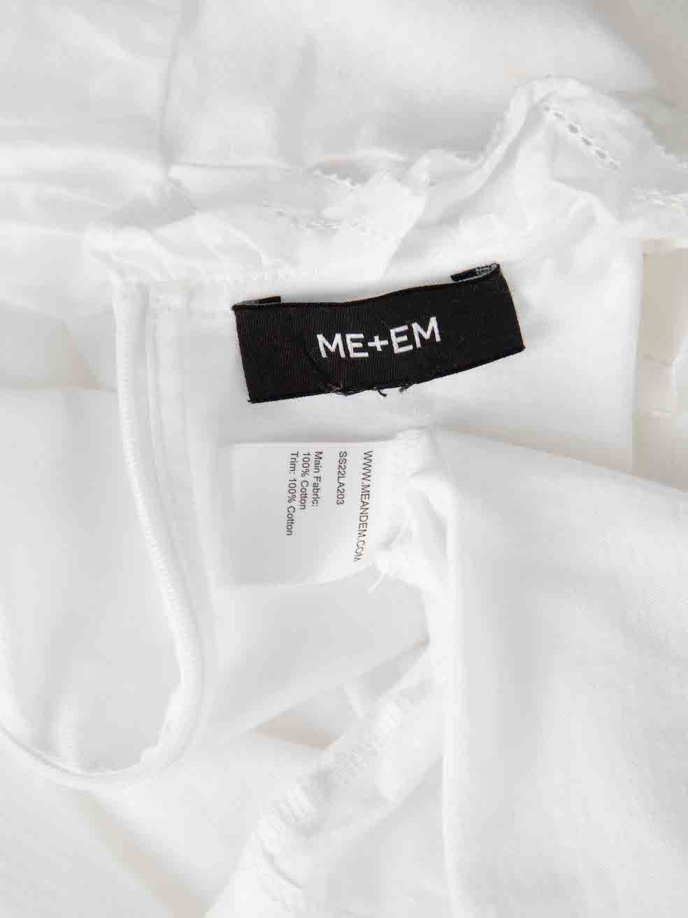 ME+EM White Lace Trim T-Shirt Size S / US 4 / IT 40 - 5 Thumbnail