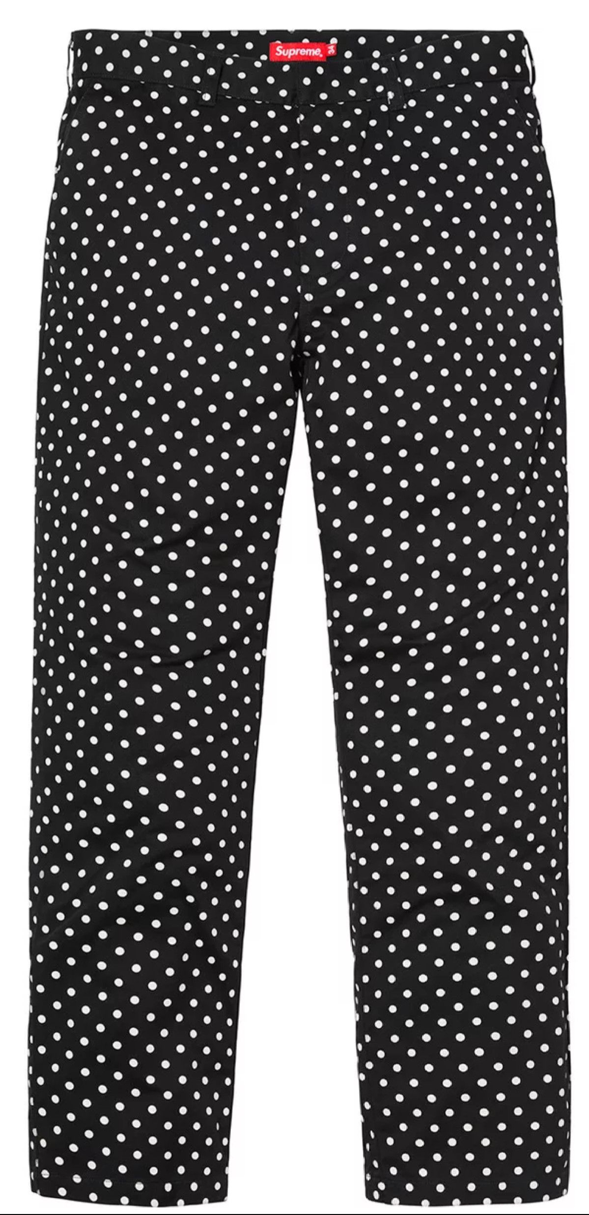 Supreme Work Pants (Black u0026 White Polka Dot) (FW18) | Grailed