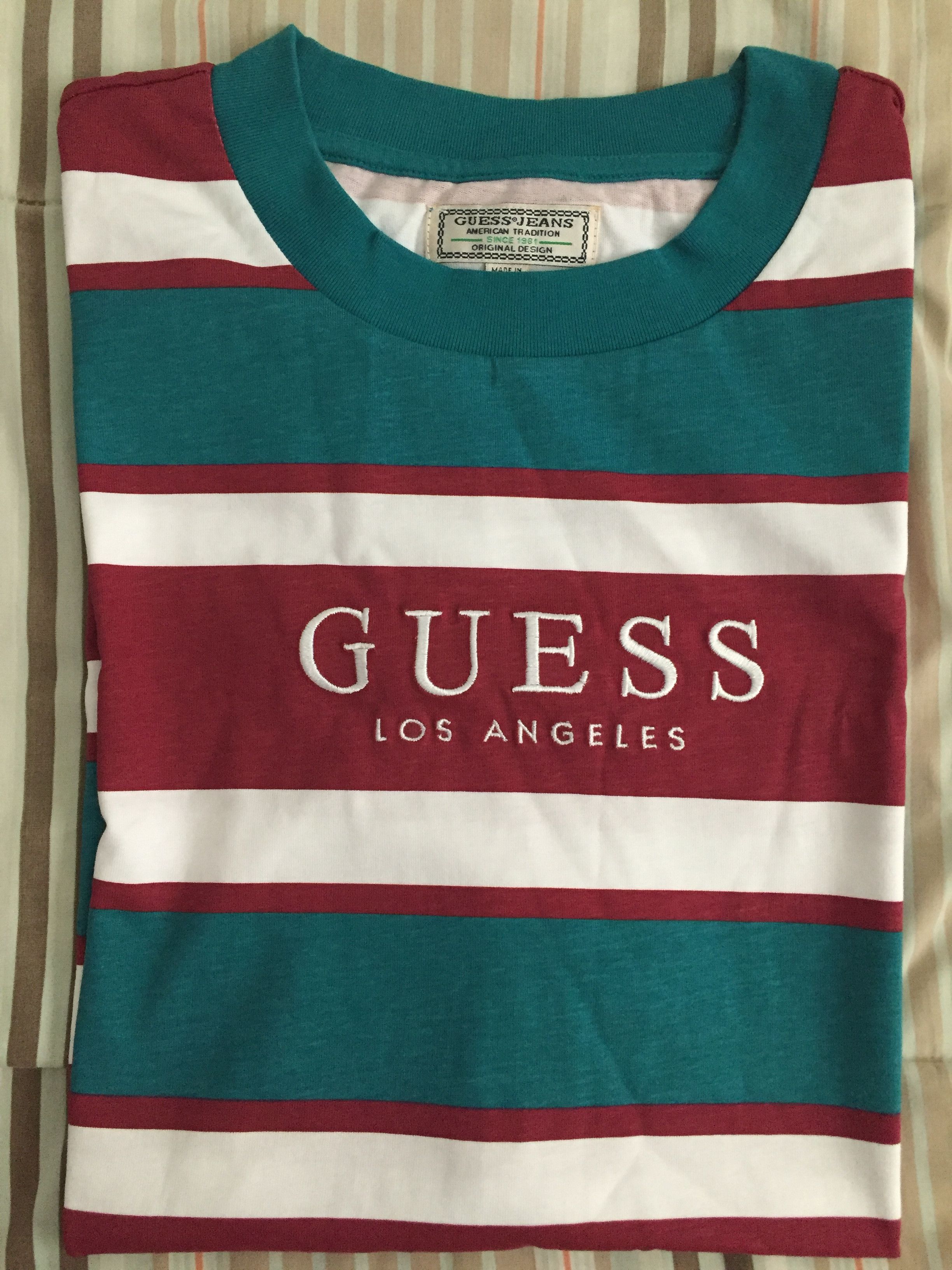 guess st james striped tee