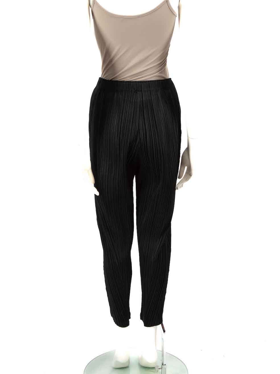 Issey Miyake Black Pleated Trousers Size 32" / US 10 / IT 46 - 3 Thumbnail