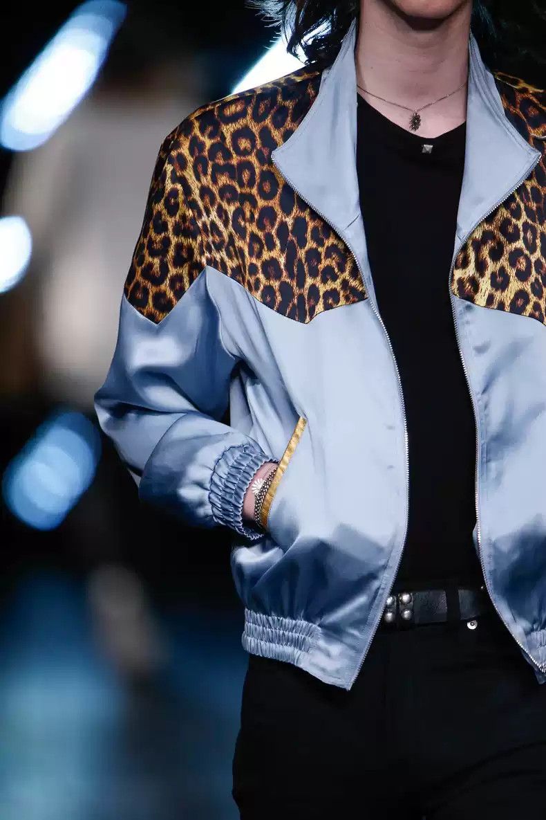 ジャケット・アウター 16aw saint laurent paris leopard jacket Saint Laurent Paris 16ss leopard print patchwork jacket