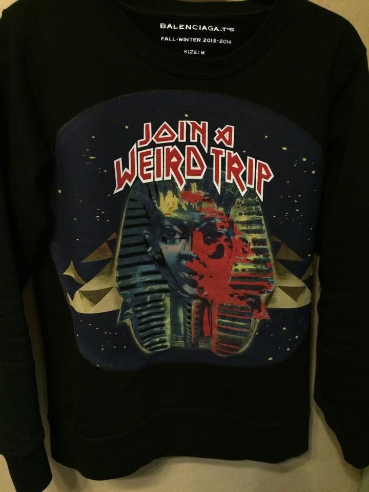 Balenciaga AW13 Egyptofunk Join A Weird Trip Sweatshirt