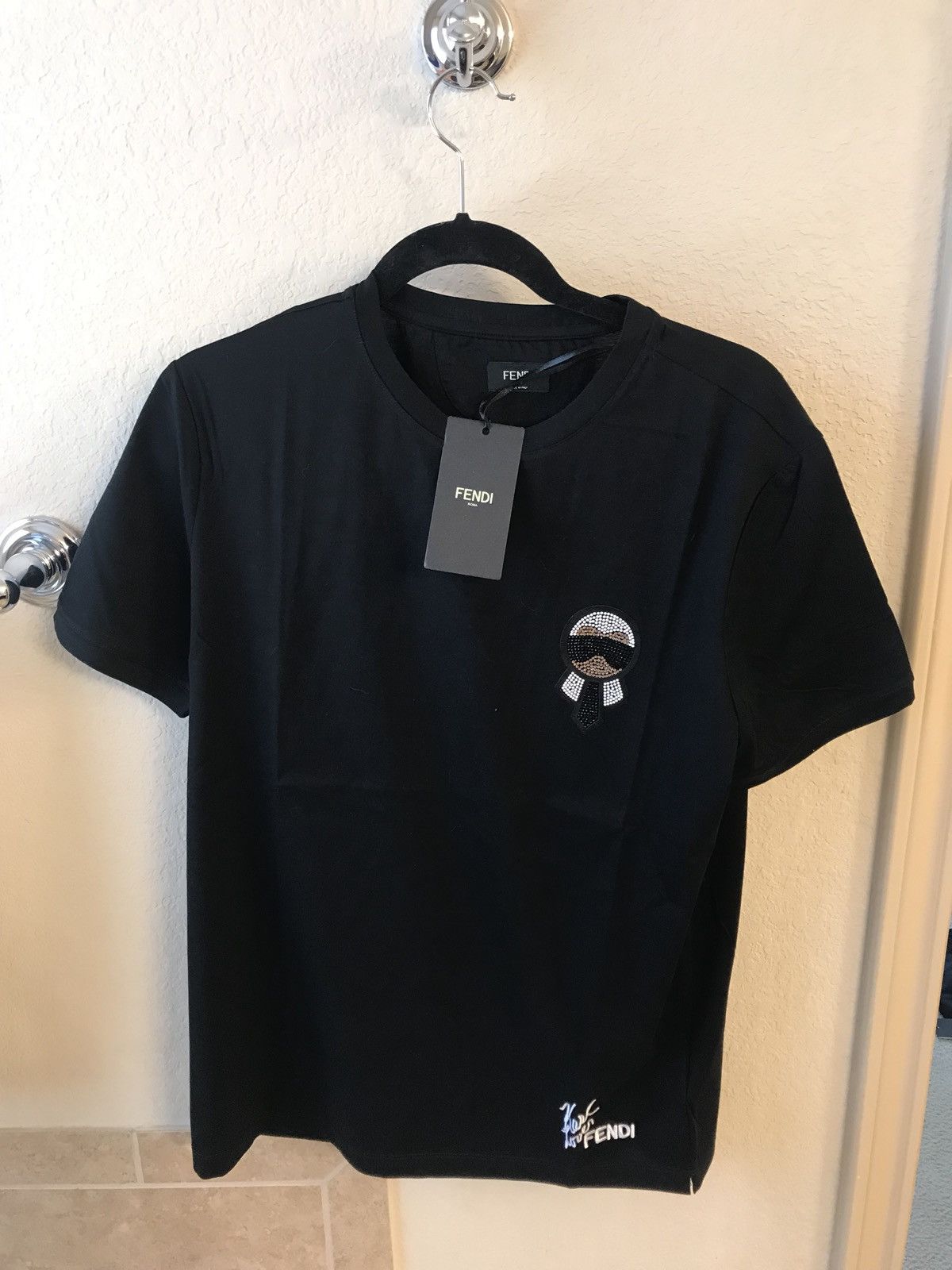 Fendi Karl Lagerfeld Fendi Karlito Motif T Shirt Grailed