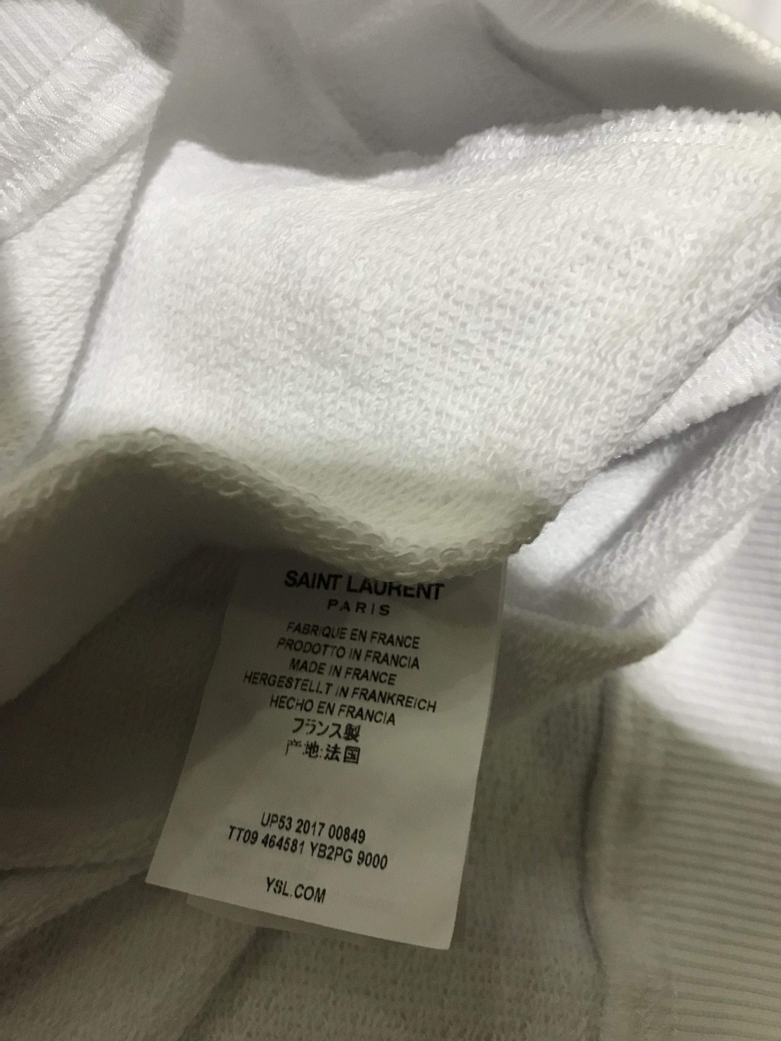 Saint Laurent Paris Box Logo Hoodie White M Grailed
