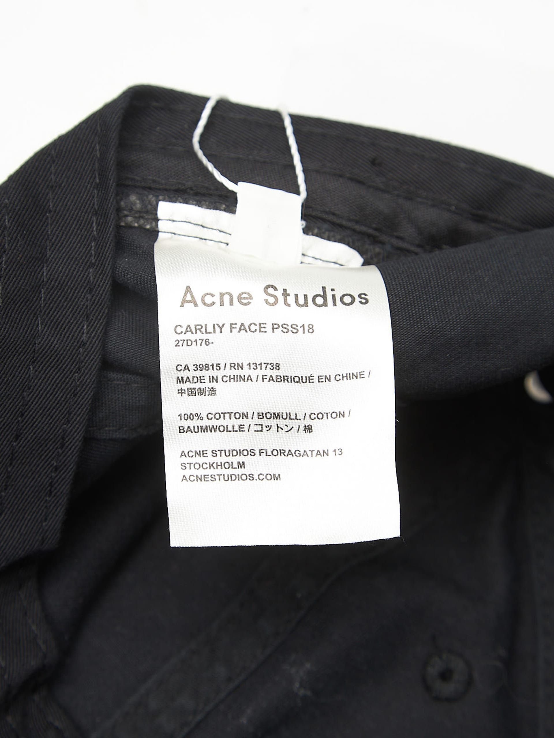 Acne Studios Blue and Black Logo Patched Cotton Cap Size ONE SIZE - 4 Thumbnail