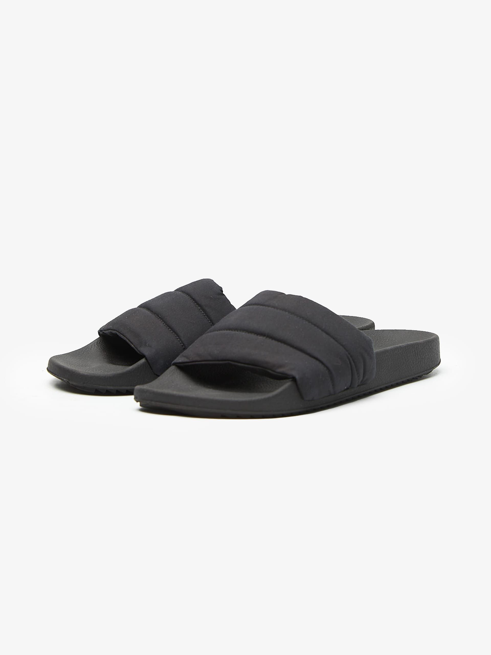 Rick Owens Drkshdw Black Nylon Puffer Slides Size US 10 / EU 43 - 2 Thumbnail