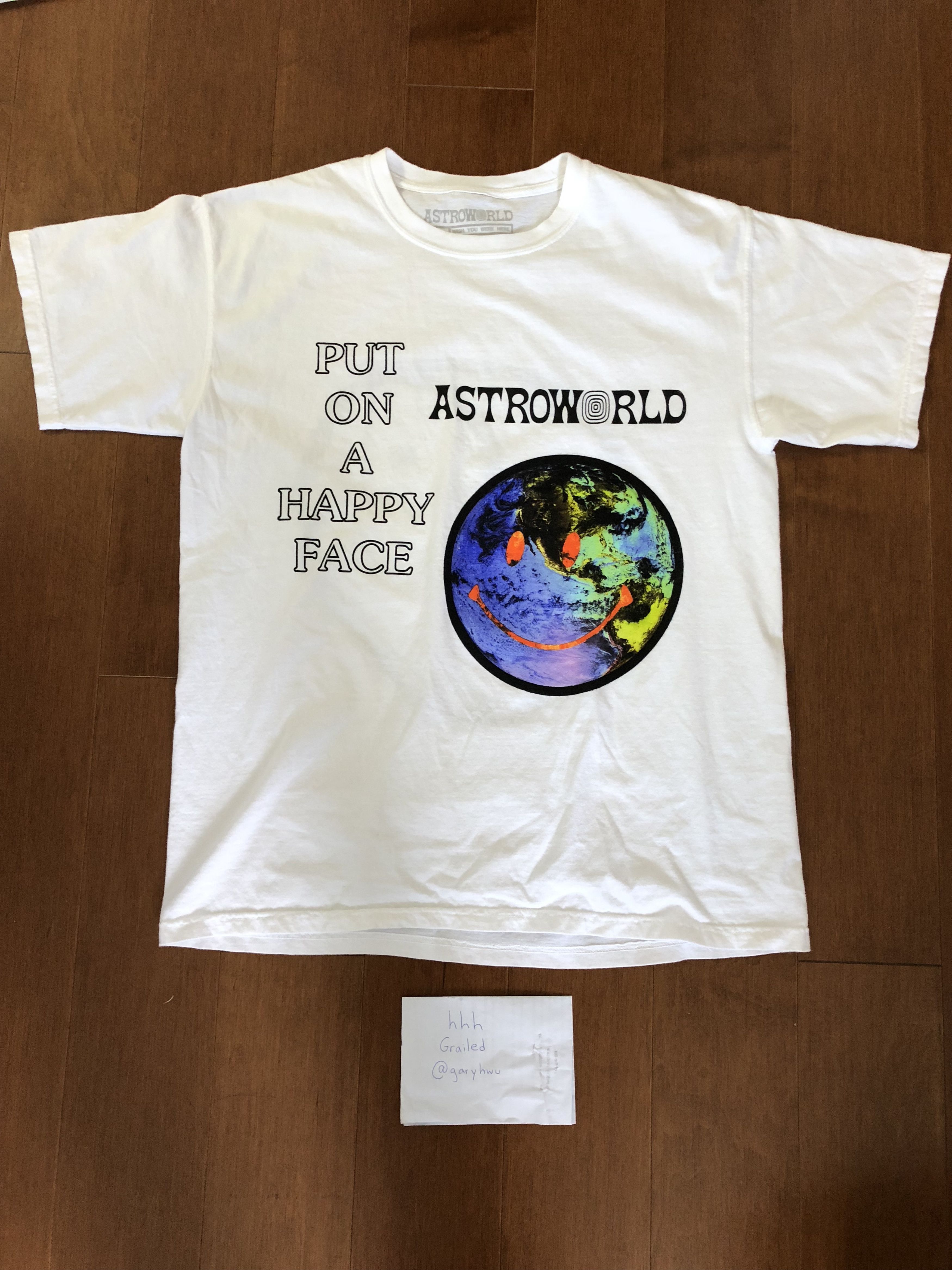 Travis Scott Astroworld Happy Face Tee Black