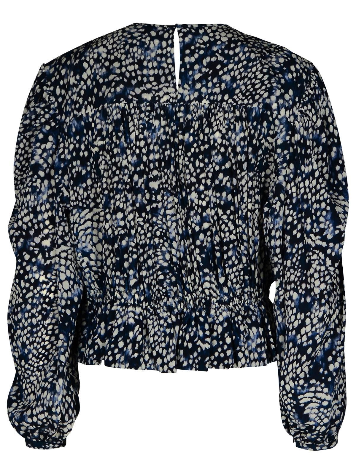 Isabel Marant ISABEL MARANT 'Gelina' Blue Silk Blend Blouse Size M / US 6-8 / IT 42-44 - 3 Thumbnail