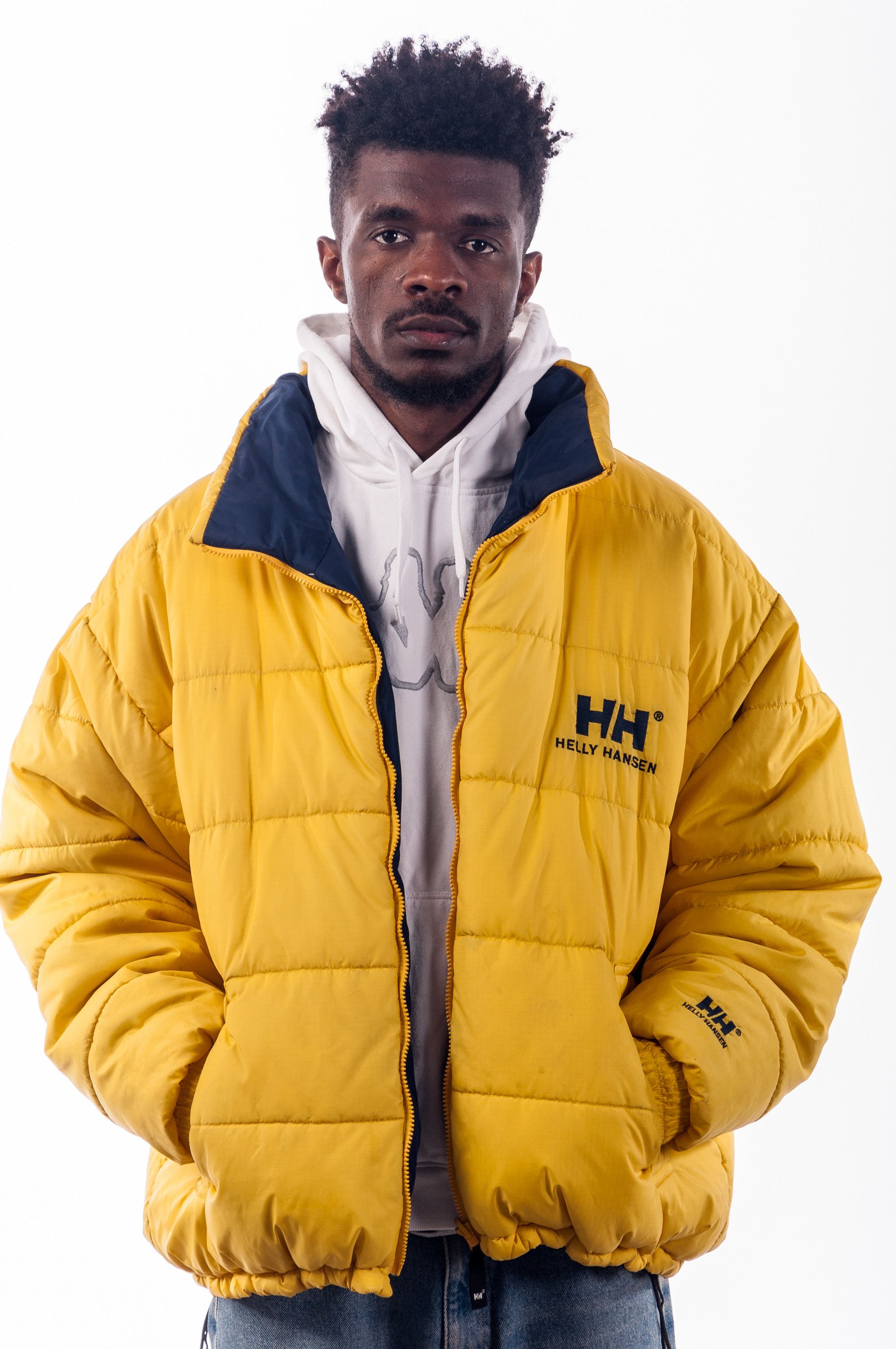 Helly Hansen HELLY HANSEN BIG LOGO REVERSIBLE PUFFER DOWN JACKET Grailed