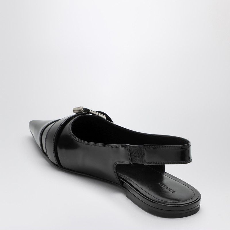 Givenchy Givenchy Voyou Black Leather Slingback Size US 8 / IT 38 - 4 Thumbnail