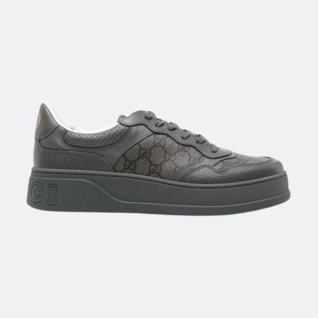 Gucci GG Supreme Monochrome Logo Grey Sneakers Size US 13 / EU 46 - 2 Thumbnail