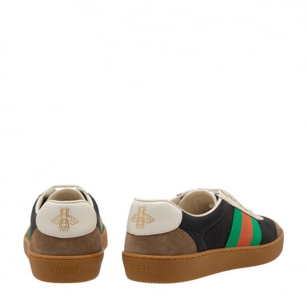 Gucci Leather And Suede Web Sneakers Size US 10 / EU 43 - 3 Thumbnail