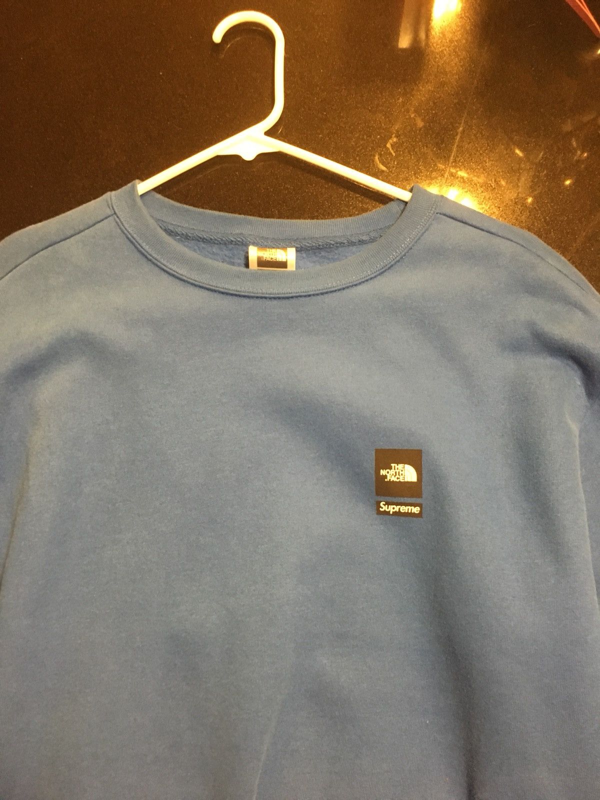 Supreme x The North Face Mountain Sweatshirt Blue M - Tops 