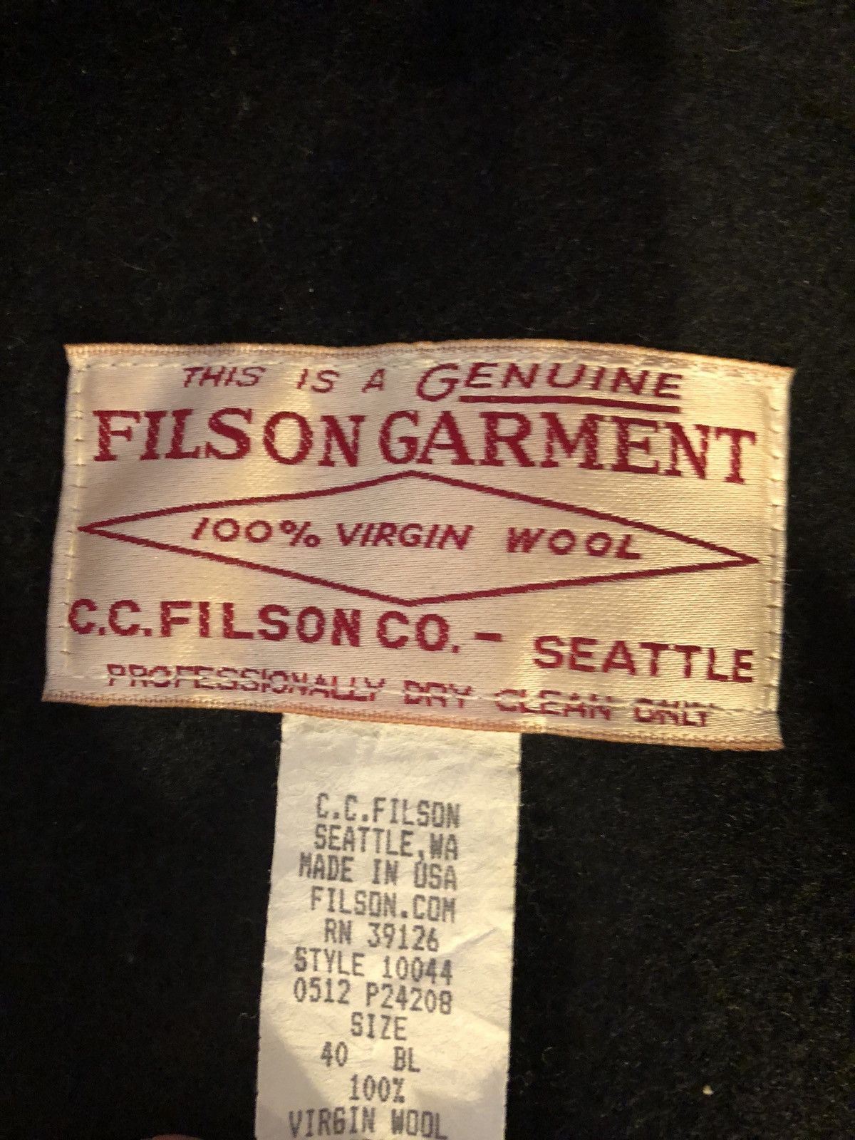 Filson Mackinaw Cruiser Extra Long Size US XL / EU 56 / 4 - 3 Thumbnail
