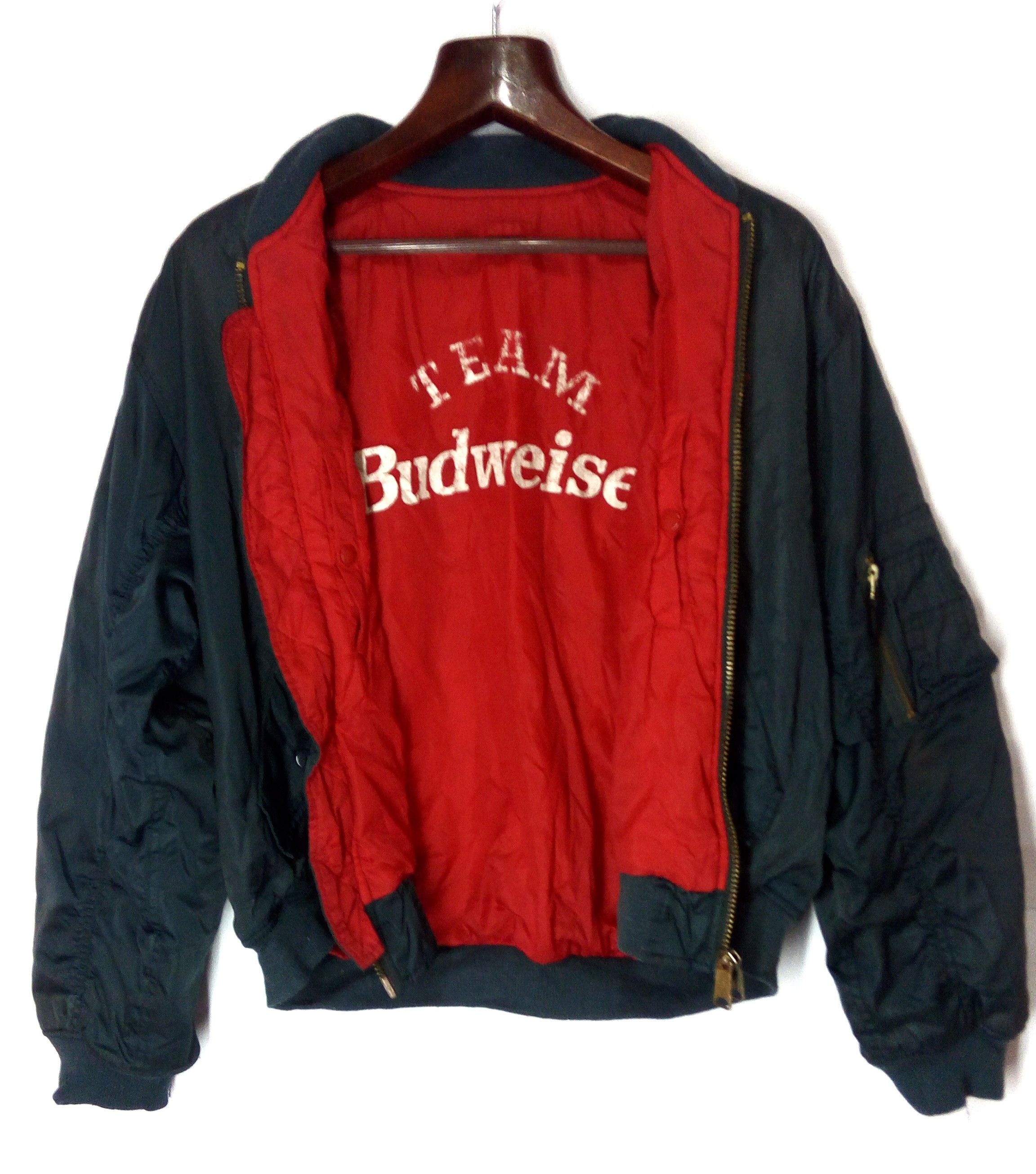 Budweiser vintage budweiser flight jacket bomber jacket over size Size US XL / EU 56 / 4 - 2 Thumbnail
