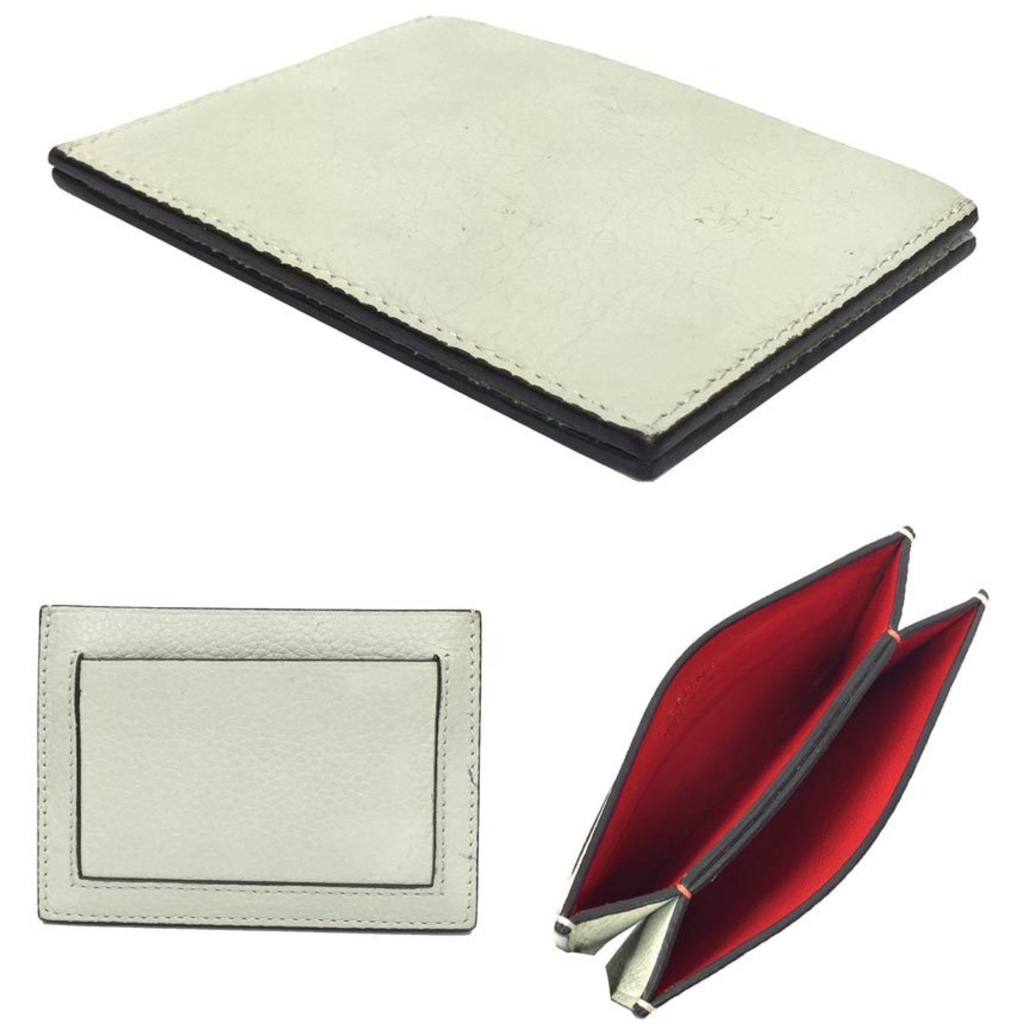 Celine CELINE Card Case Leather Light Gray Wallet aq9975 10013896 Size ONE SIZE - 2 Thumbnail