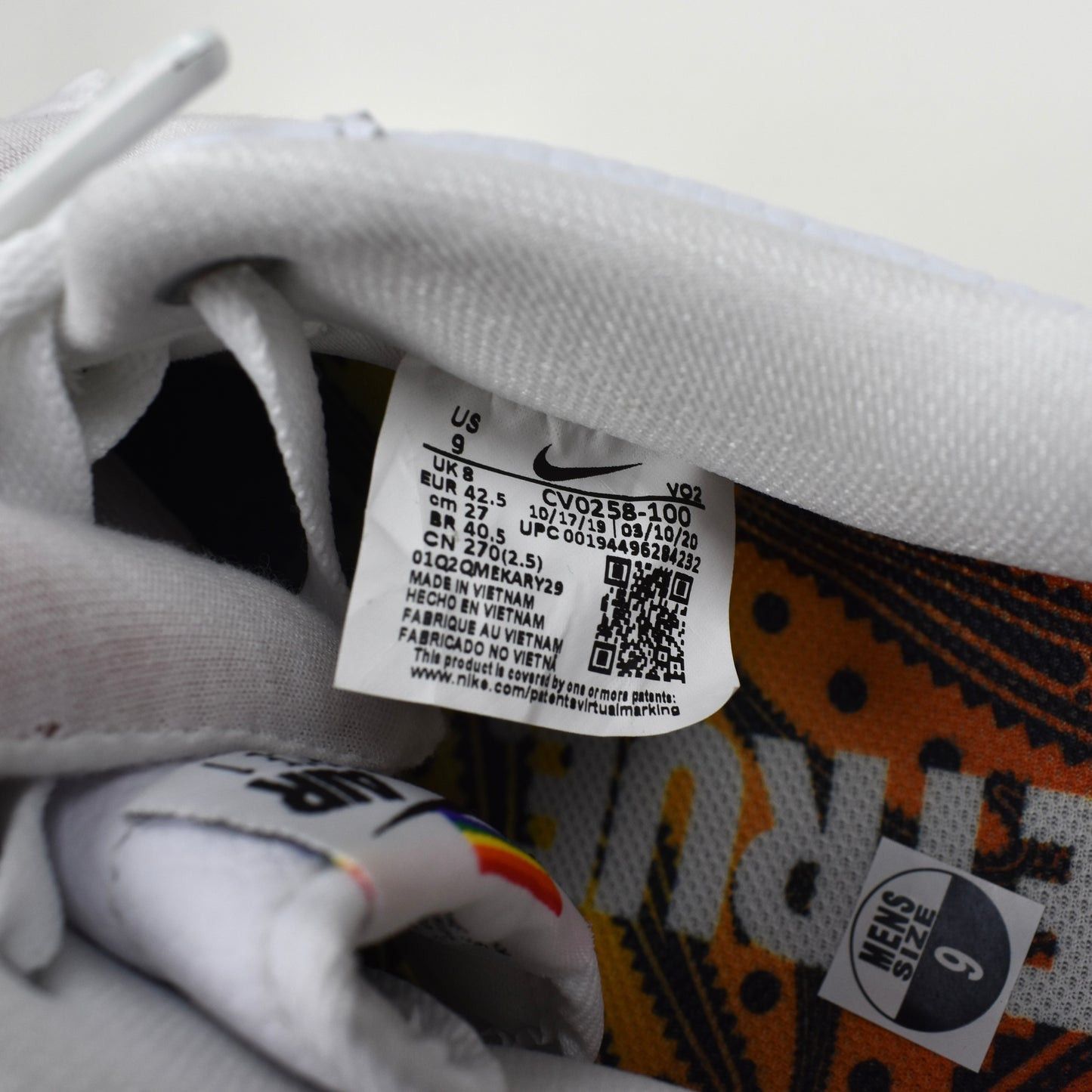 Nike Nike Air Force 1 Betrue 2020 Rainbow White Size US 9 / EU 42 - 12 Thumbnail