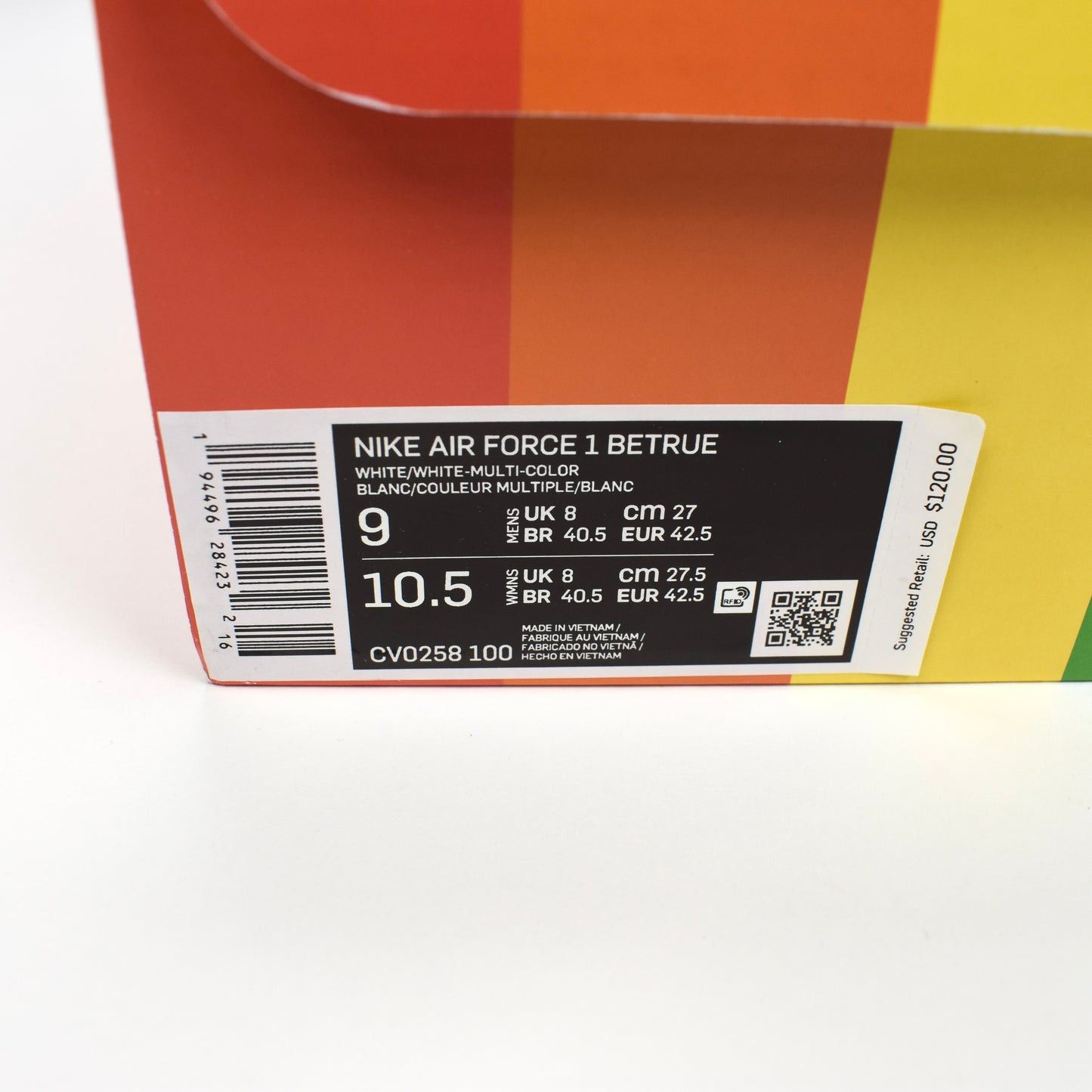Nike Nike Air Force 1 Betrue 2020 Rainbow White Size US 9 / EU 42 - 13 Thumbnail