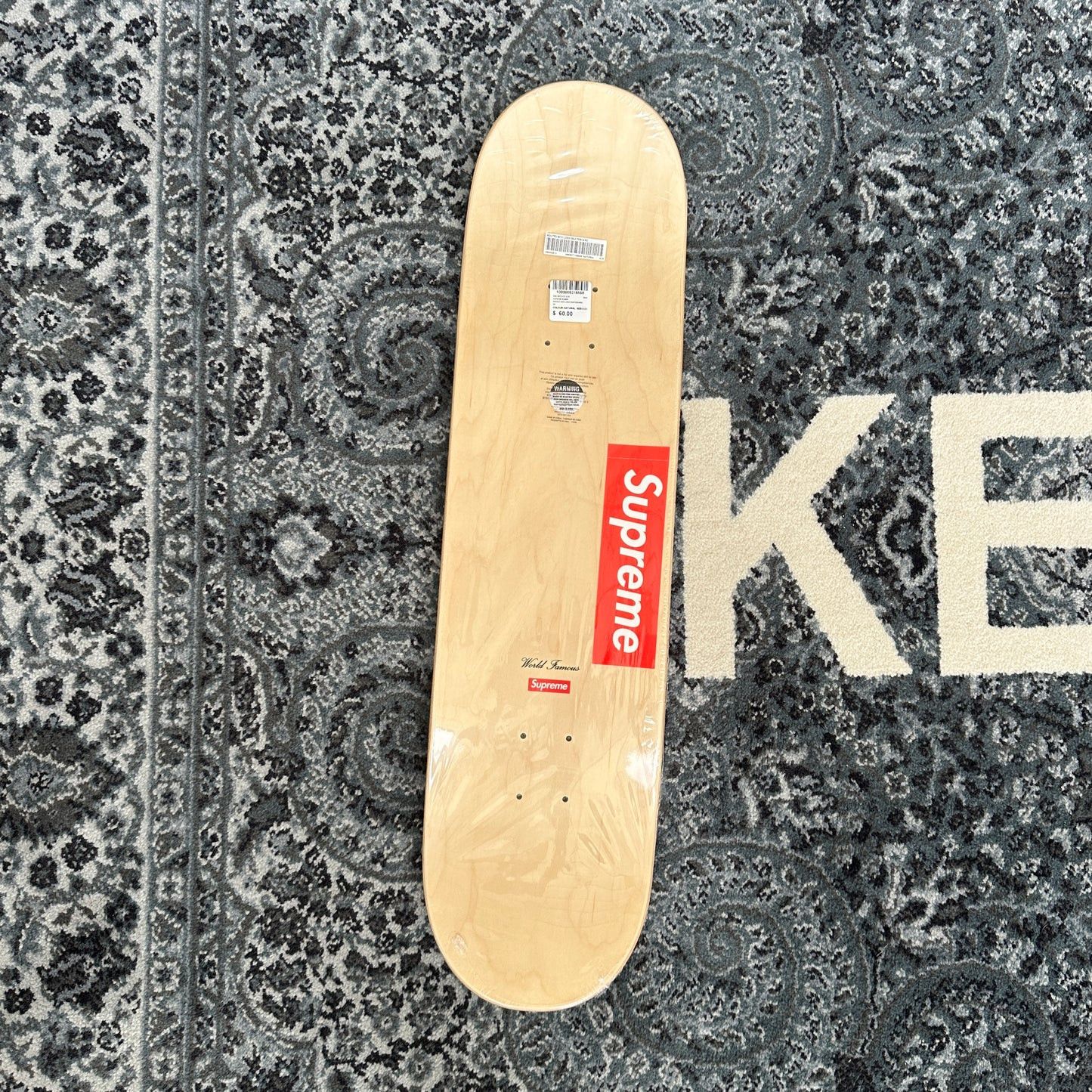 スケートボード Supreme Routed Box Logo Skateboard Supreme x Routed Box Logo Skate Deck Black 8.375 New