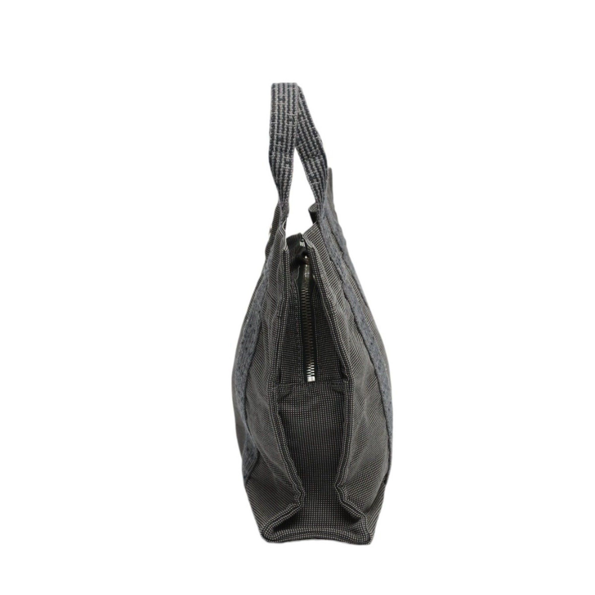 Hermes HERMES Handbag Air Line Canvas Grey Size ONE SIZE - 3 Thumbnail