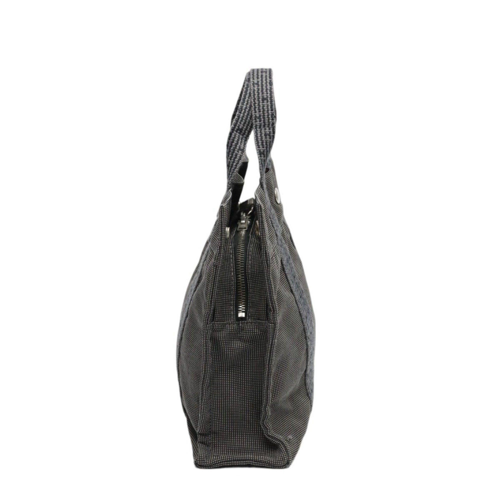 Hermes HERMES Handbag Air Line Canvas Grey Size ONE SIZE - 4 Thumbnail