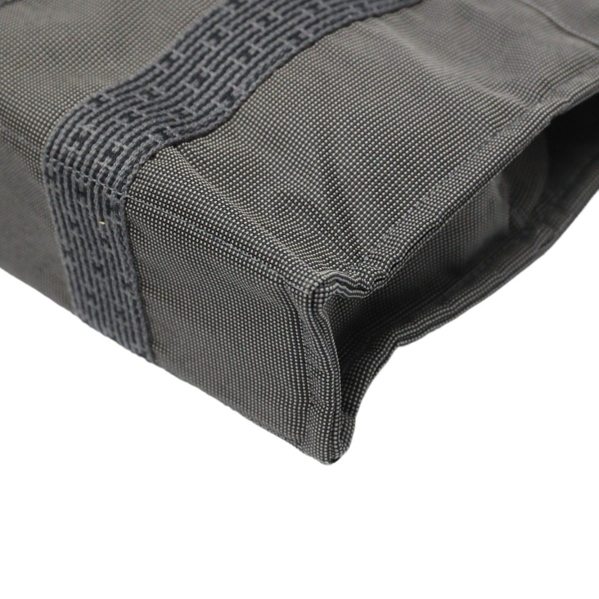 Hermes HERMES Handbag Air Line Canvas Grey Size ONE SIZE - 7 Thumbnail