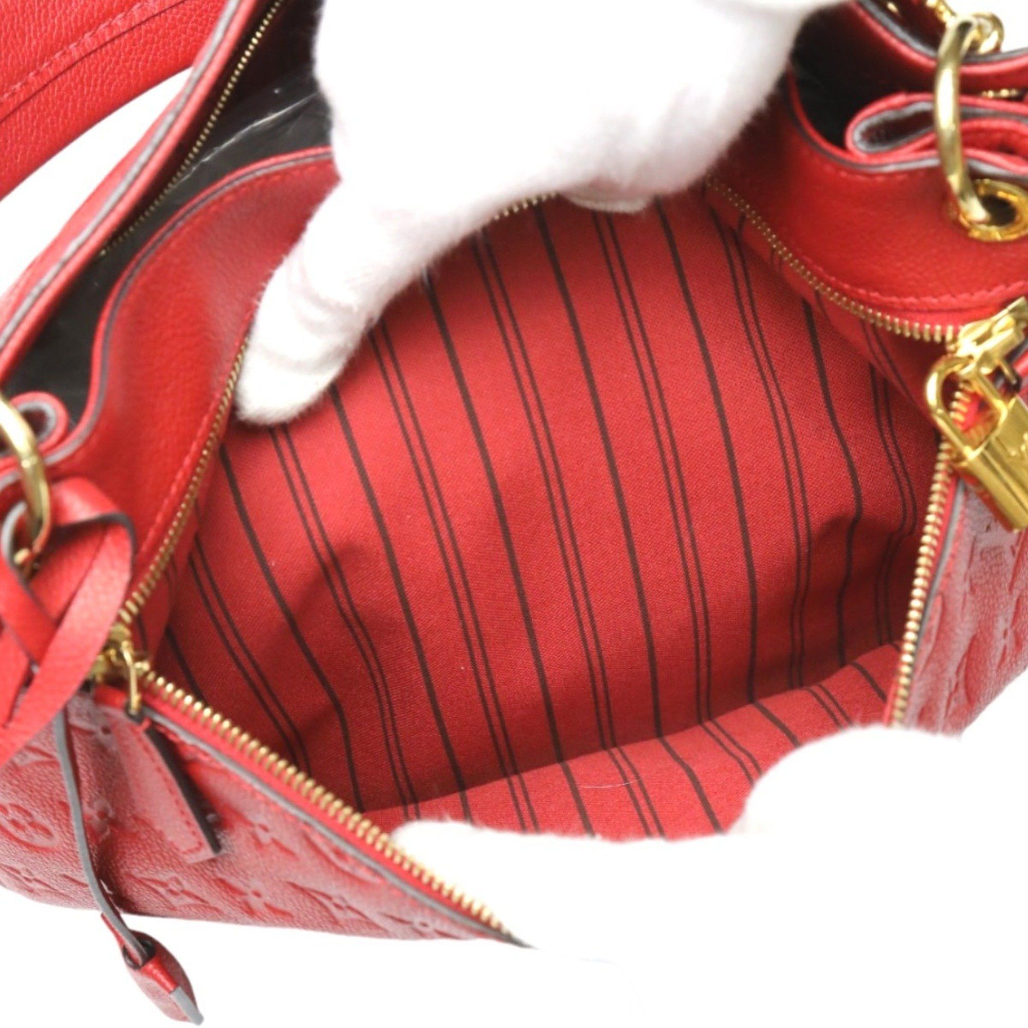 Louis Vuitton Louis Vuitton Handbag Monogram Empreinte Spontini M42820 Red LV Size ONE SIZE - 11 Thumbnail