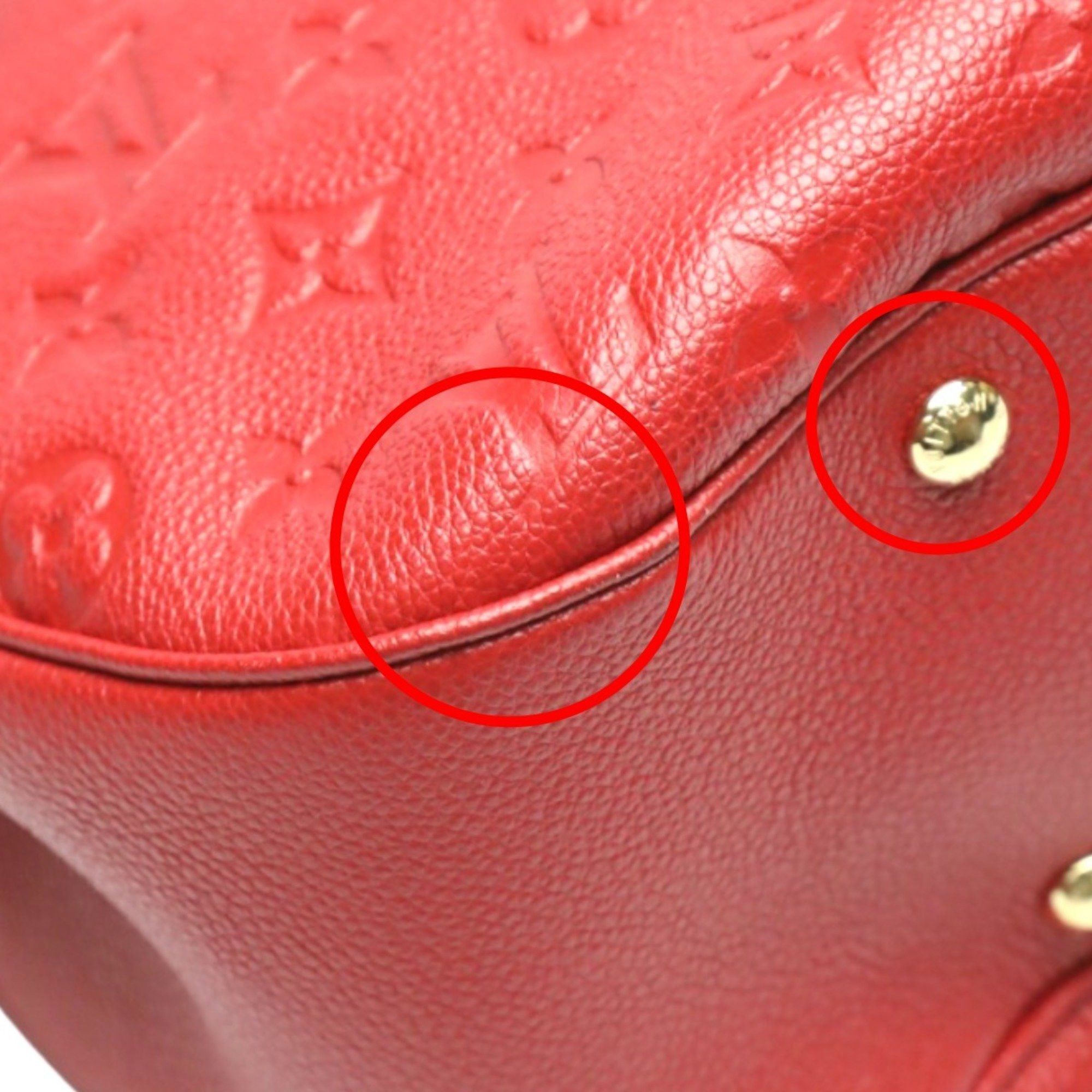 Louis Vuitton Louis Vuitton Handbag Monogram Empreinte Spontini M42820 Red LV Size ONE SIZE - 9 Thumbnail