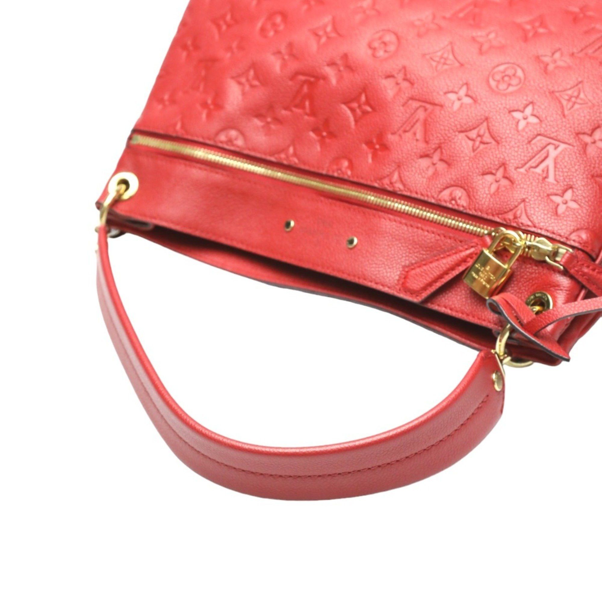 Louis Vuitton Louis Vuitton Handbag Monogram Empreinte Spontini M42820 Red LV Size ONE SIZE - 12 Thumbnail
