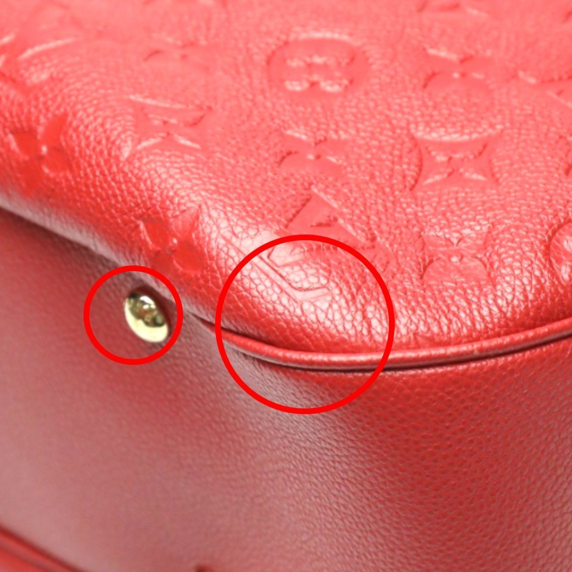 Louis Vuitton Louis Vuitton Handbag Monogram Empreinte Spontini M42820 Red LV Size ONE SIZE - 10 Thumbnail