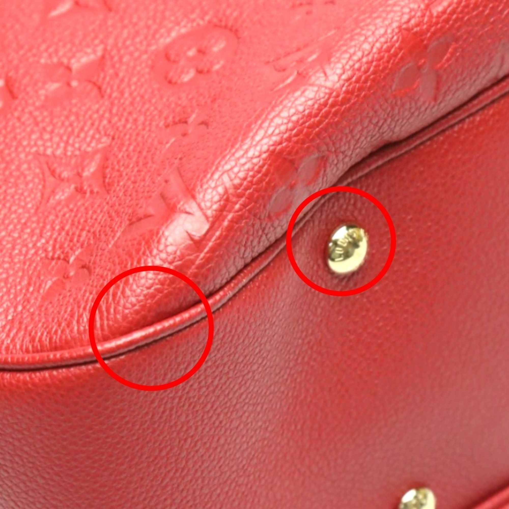 Louis Vuitton Louis Vuitton Handbag Monogram Empreinte Spontini M42820 Red LV Size ONE SIZE - 7 Thumbnail