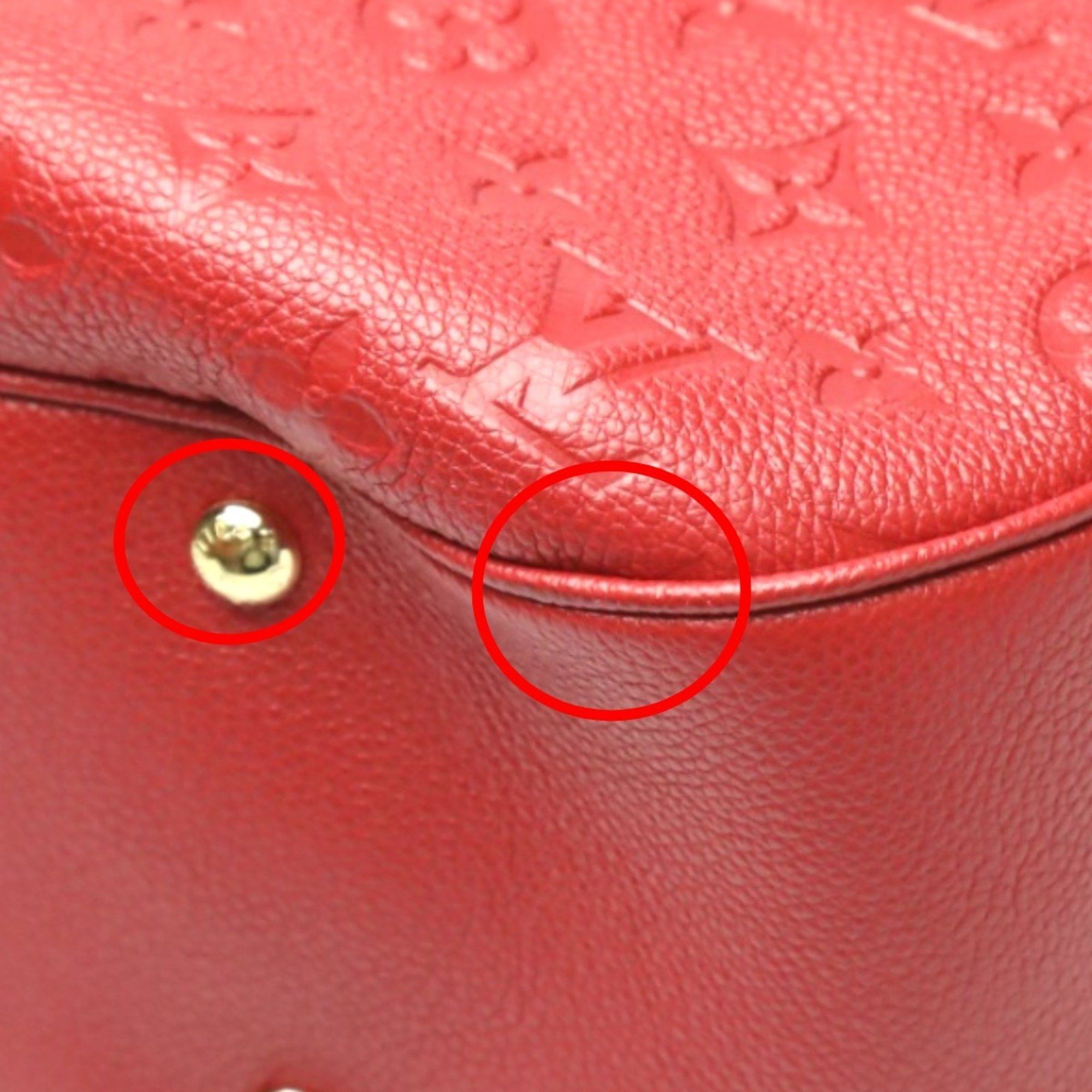 Louis Vuitton Louis Vuitton Handbag Monogram Empreinte Spontini M42820 Red LV Size ONE SIZE - 8 Thumbnail