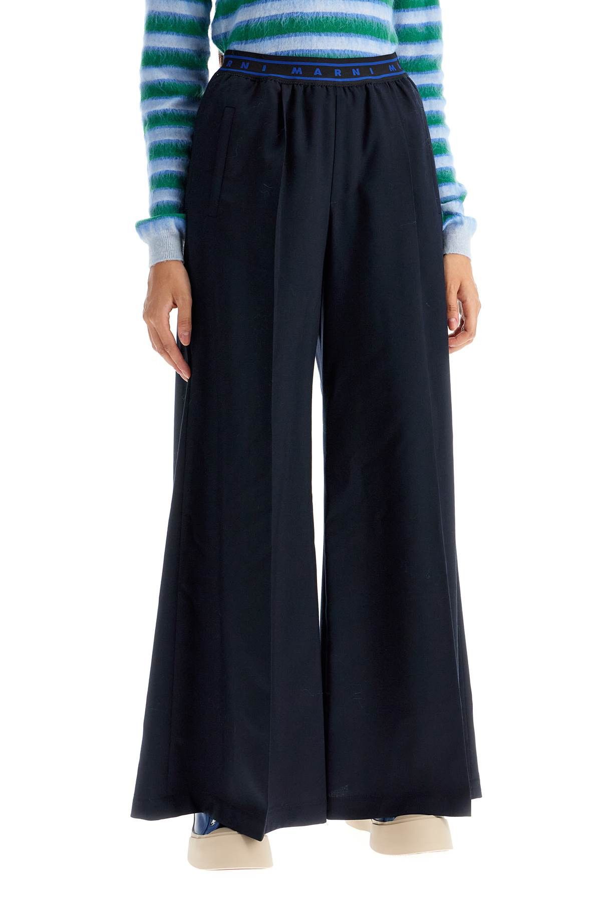 Marni MARNI Tropical Wool Palazzo Pants For Size 27" / US 4 / IT 40 - 2 Thumbnail