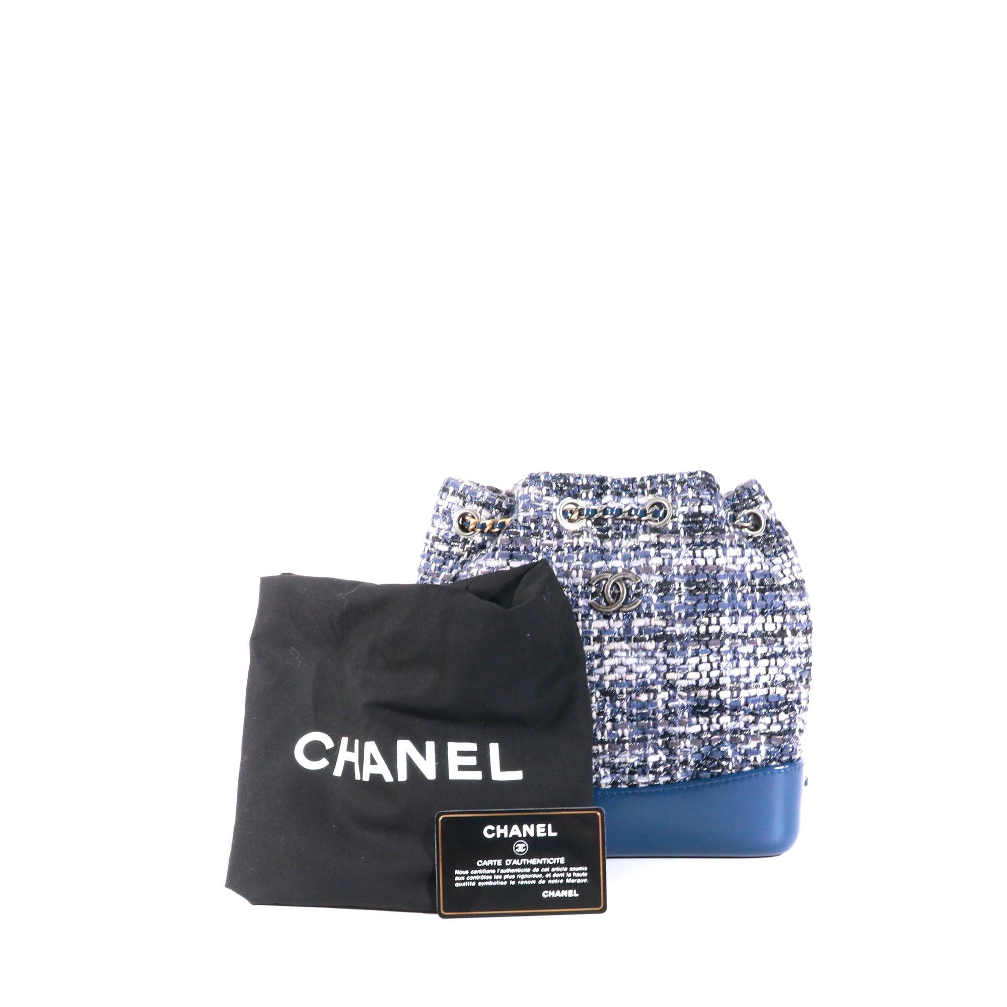 Chanel CHANEL - Gabrielle Chanel backpack in navy blue tweed Size ONE SIZE - 12 Thumbnail