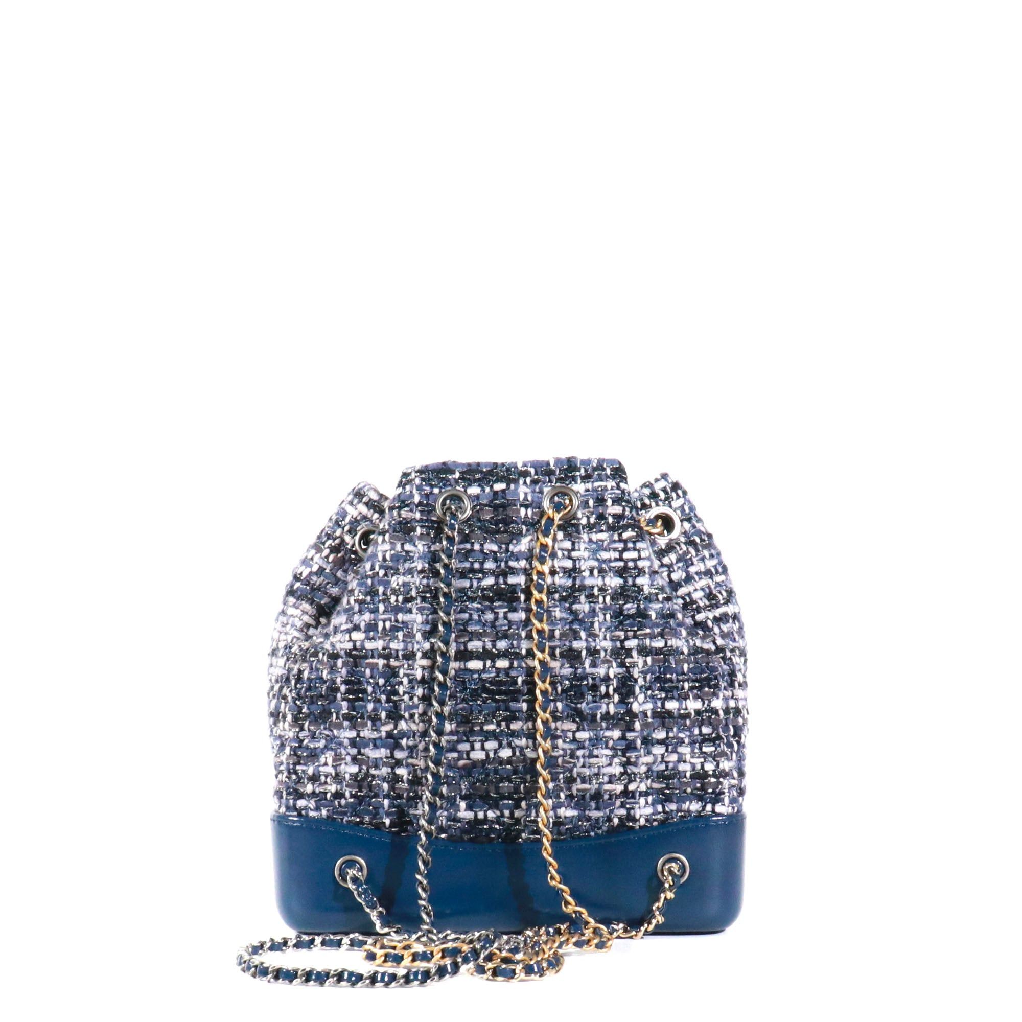 Chanel CHANEL - Gabrielle Chanel backpack in navy blue tweed Size ONE SIZE - 3 Thumbnail