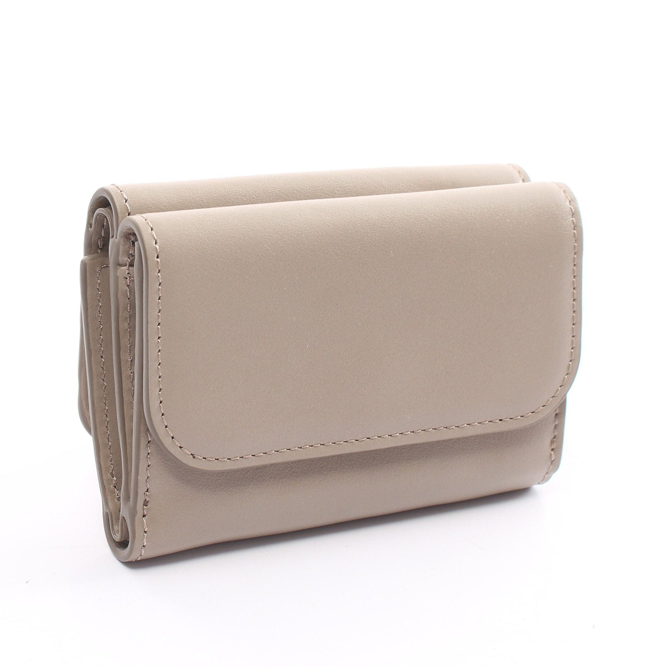 Chloe Chloe Chloe C Croesie Trifold Wallet Compact Leather Gray Beige Size ONE SIZE - 2 Thumbnail