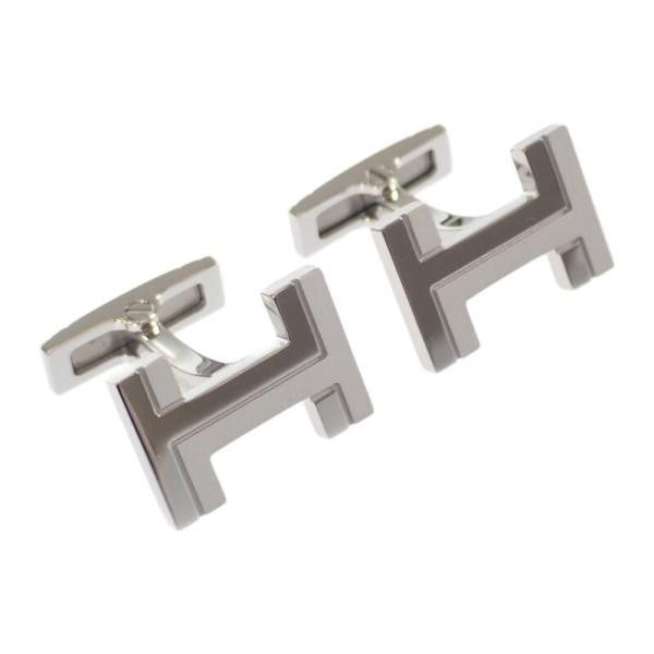プレゼントに最適☆HERMES カフリンクス H au Carre Cufflinks ☆HERMES☆プレゼントに最適☆H au Carreカフスリンクス (HERMES