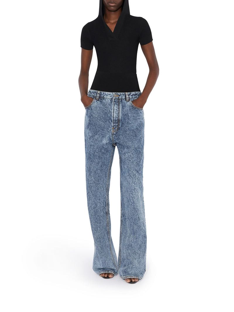 Alaia SNOW DENIM JEANS WITH KNIT BAND Size 26" / US 2 / IT 38 - 2 Thumbnail