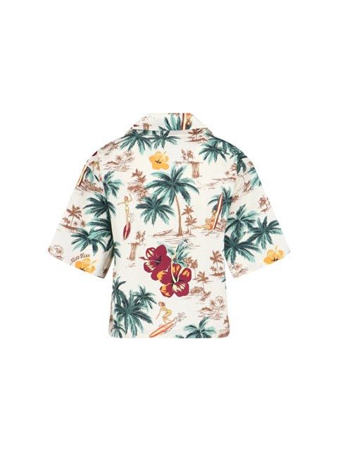 Miu Miu PRINTED CROP SHIRT Size XS / US 0-2 / IT 36-38 - 2 Thumbnail