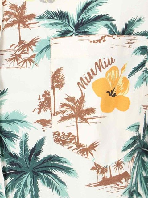 Miu Miu PRINTED CROP SHIRT Size XS / US 0-2 / IT 36-38 - 5 Thumbnail