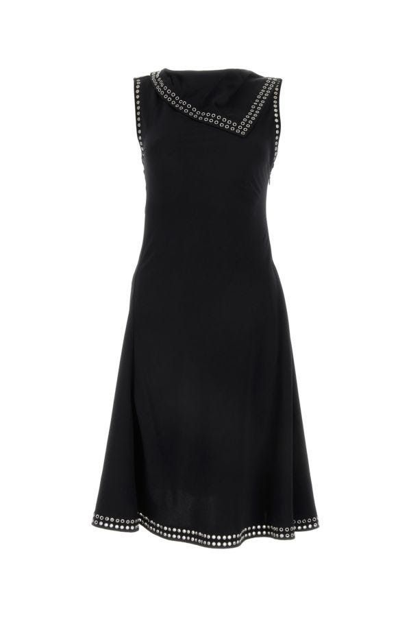 Burberry Black Satin Dress Size XS / US 0-2 / IT 36-38 - 3 Thumbnail