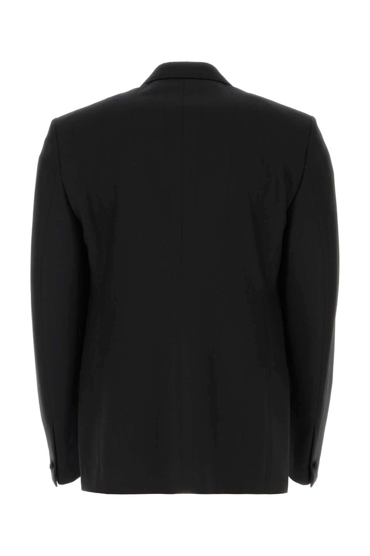 Givenchy Black Stretch Wool Blend Blazer Size US XL / EU 56 / 4 - 2 Thumbnail