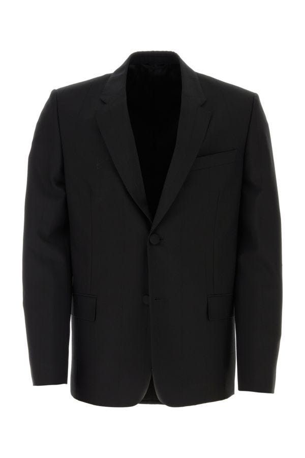 Givenchy Black Stretch Wool Blend Blazer Size US XL / EU 56 / 4 - 3 Thumbnail