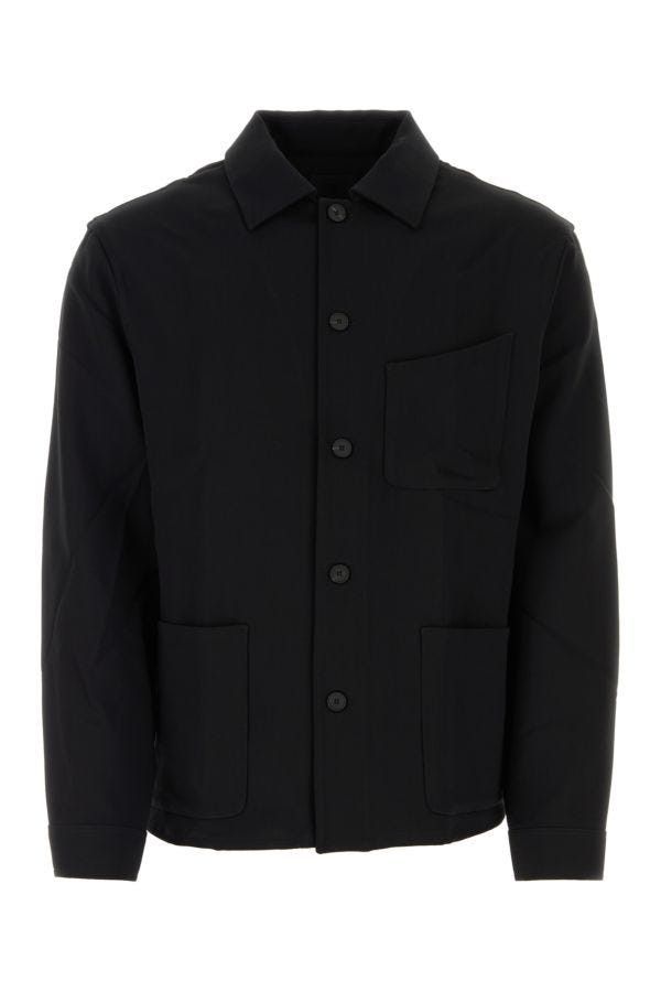 Givenchy Black Wool Blend Shirt Size US L / EU 52-54 / 3 - 3 Thumbnail