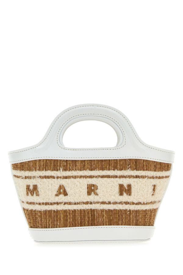 Marni Two-Tone Raffia And Leather Micro Tropicalia Summer Handbag Size ONE SIZE - 3 Thumbnail