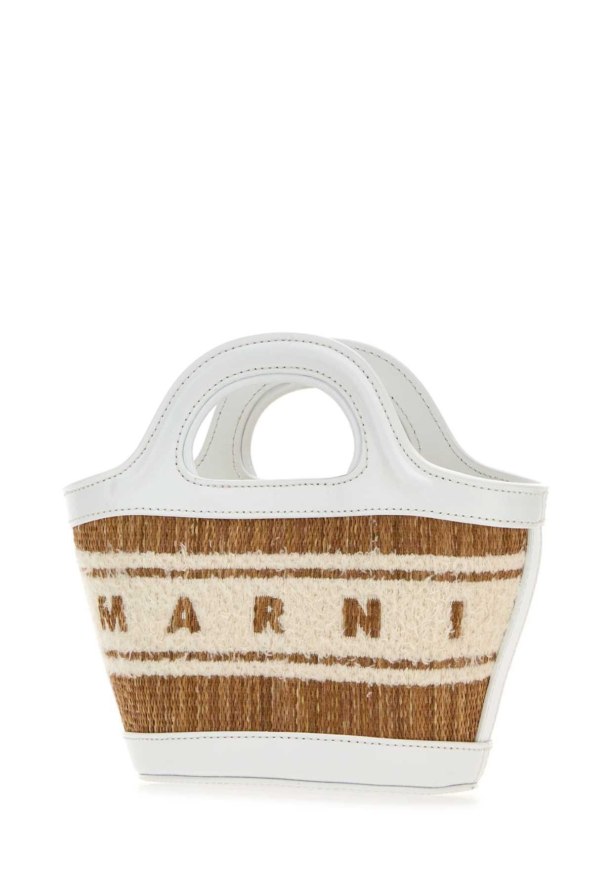Marni Two-Tone Raffia And Leather Micro Tropicalia Summer Handbag Size ONE SIZE - 2 Thumbnail