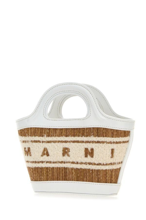 Marni Two-Tone Raffia And Leather Micro Tropicalia Summer Handbag Size ONE SIZE - 4 Thumbnail