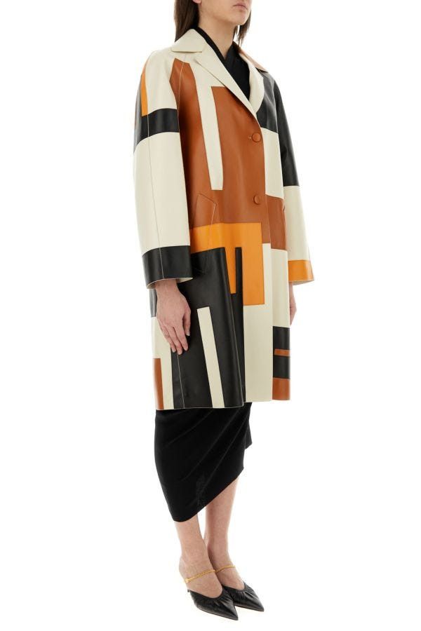 コート FENDI Multicolor Nappa Leather Overcoat Fendi Multicolor Nappa Leather Overcoat | italist